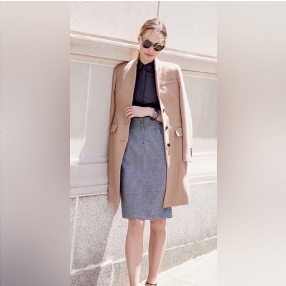 J.Crew Regent coat topcoat in double-serge wool camel tan size 2 - Picture 5 of 16